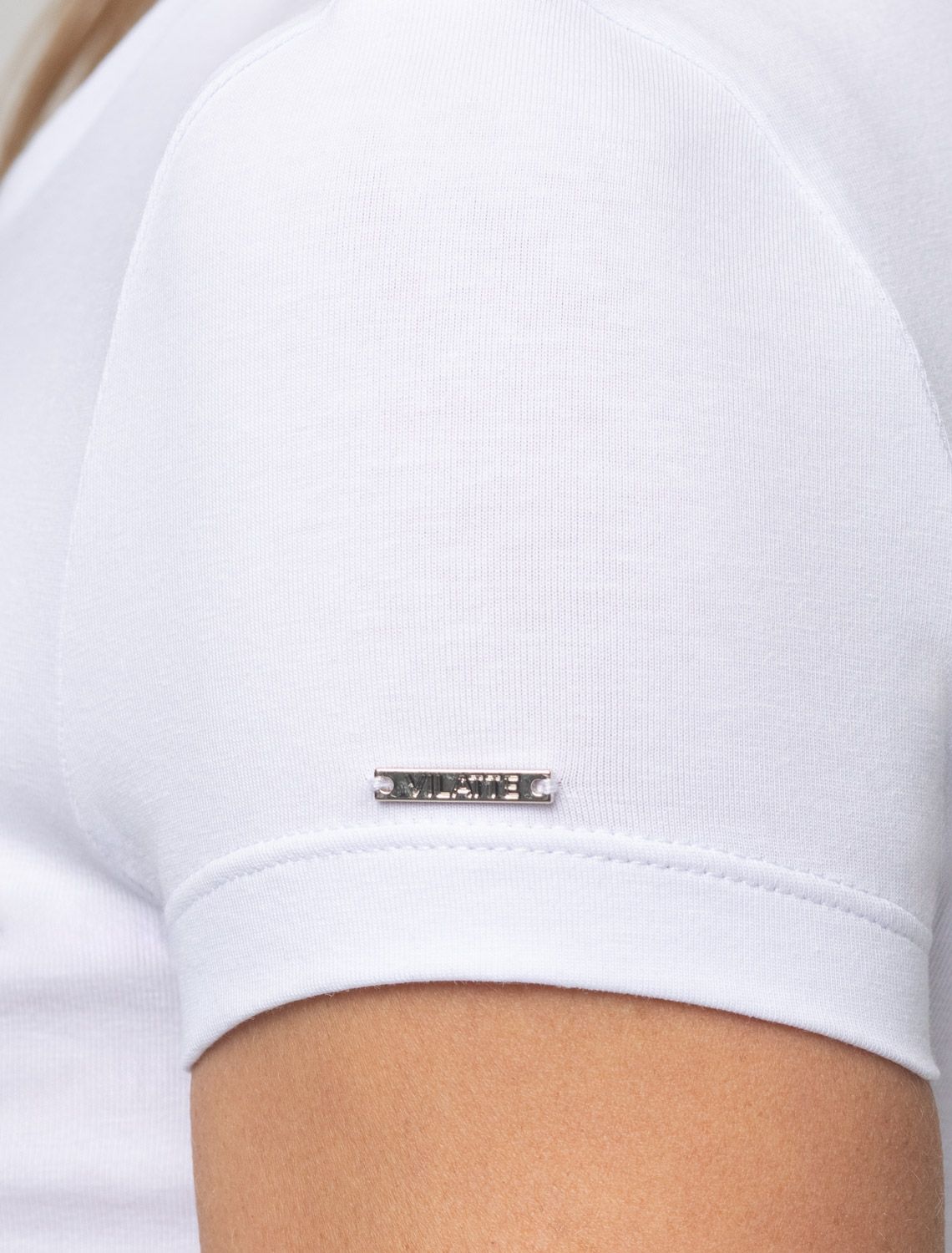 картинка Футболка женская белый магазин Одежда+ являющийся официальным дистрибьютором в России 