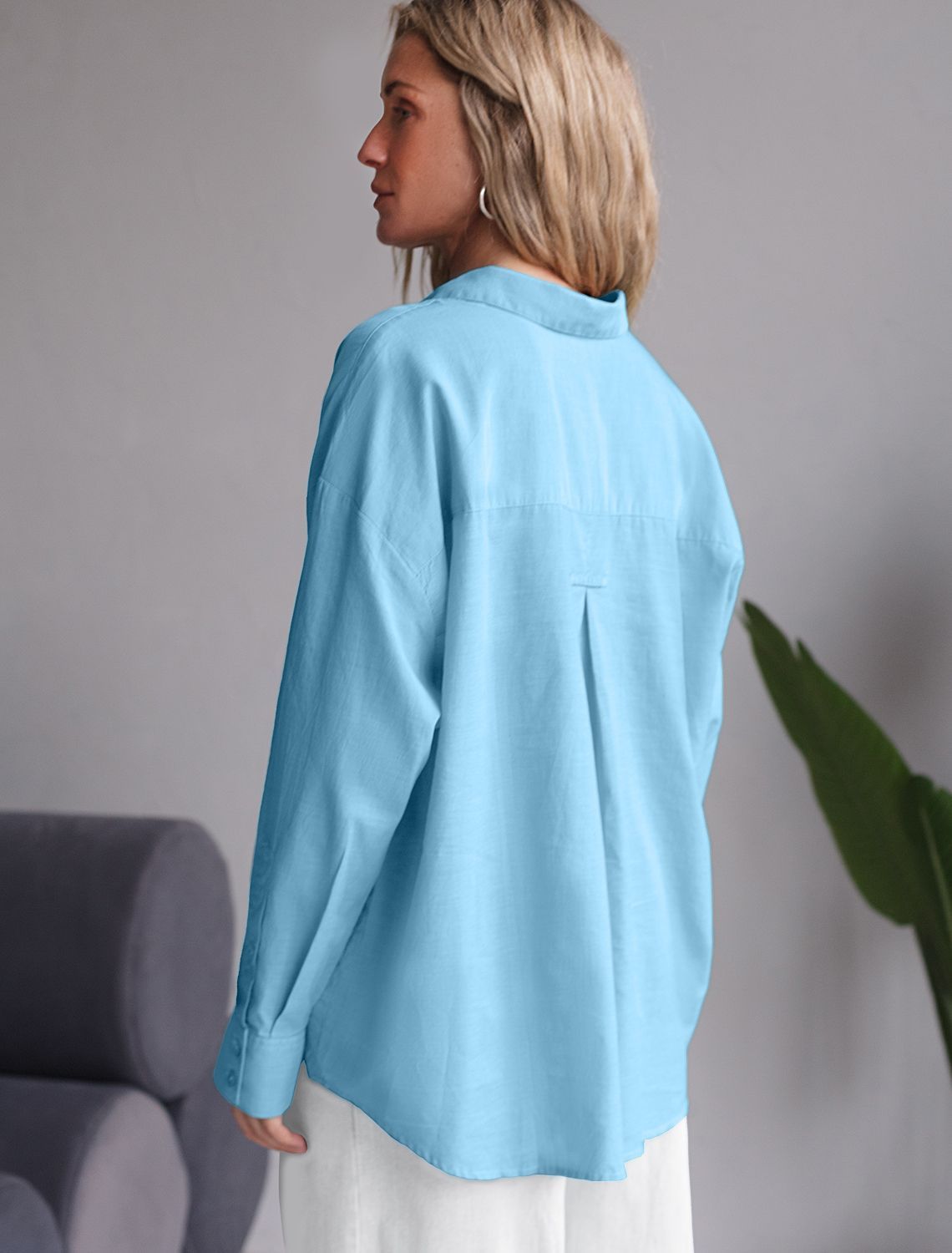 картинка Блузка женская лазурно-голубой от магазина Одежда+