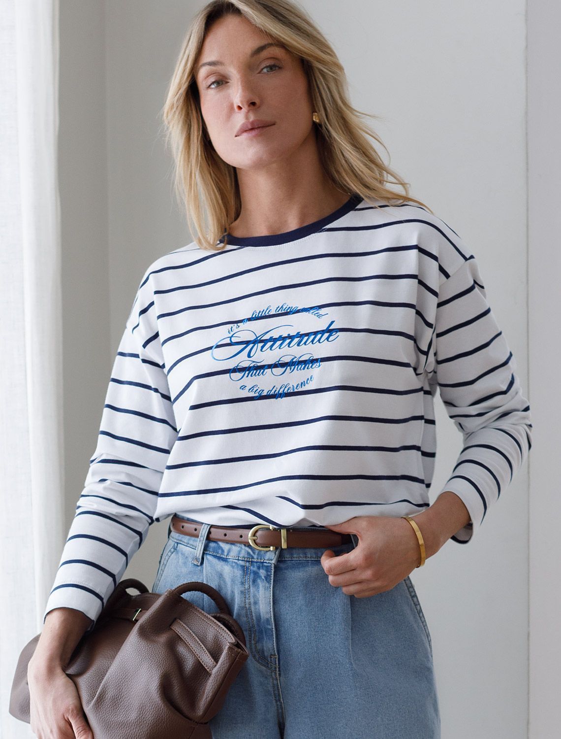 картинка Джемпер женский белый-т.синий_little_thing магазин Одежда+ являющийся официальным дистрибьютором в России 