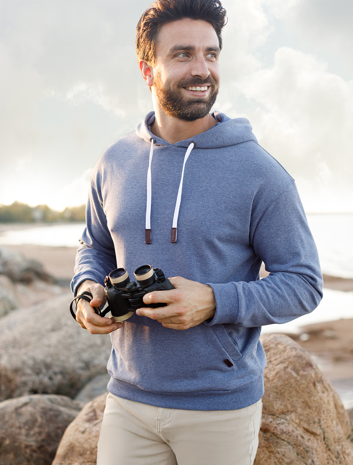 картинка Джемпер мужской синий меланж магазин Одежда+ являющийся официальным дистрибьютором в России 