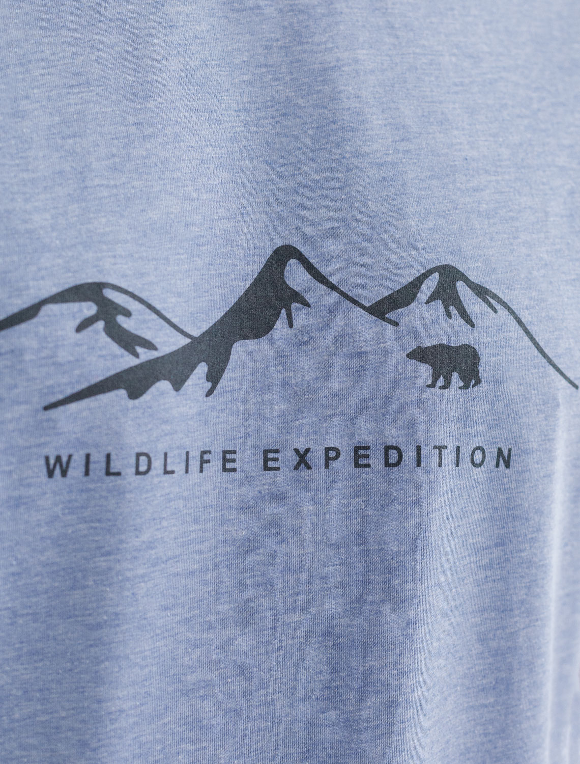 картинка Футболка мужская голубой меланж_wildlife магазин Одежда+ являющийся официальным дистрибьютором в России 