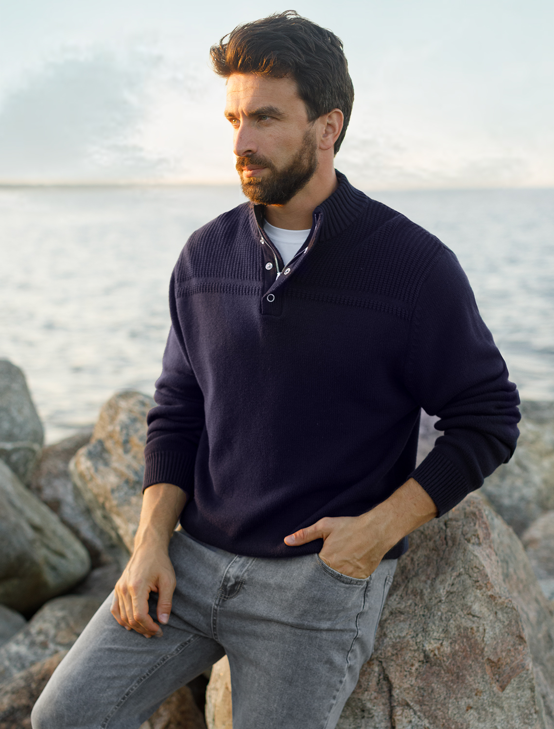 картинка Джемпер мужской темно-синий от магазина Одежда+