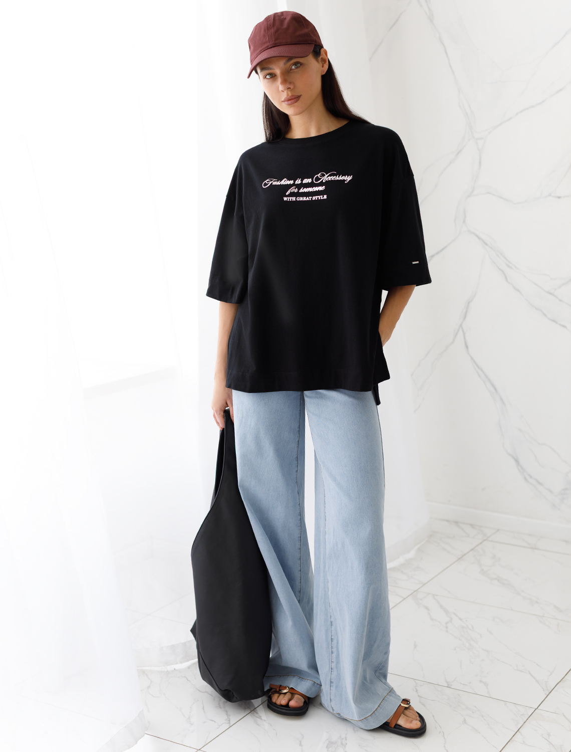 картинка Футболка женская черный_fashion от магазина Одежда+