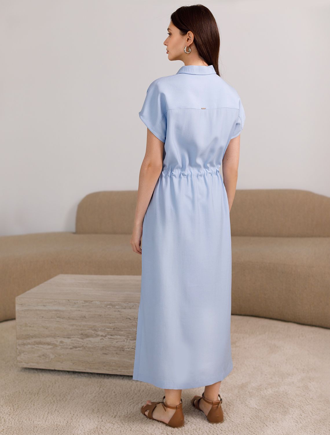 картинка Платье женское голубой от магазина Одежда+