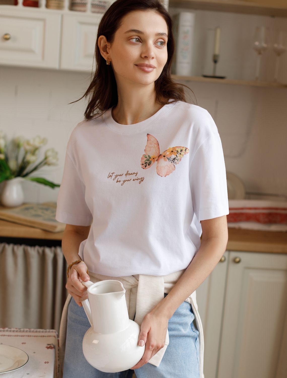Футболка женская белый_wings