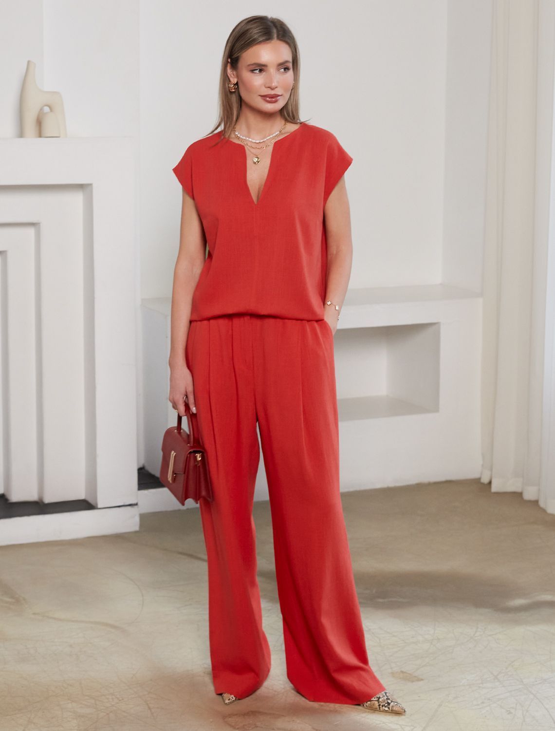 картинка Брюки женские коралловый от магазина Одежда+