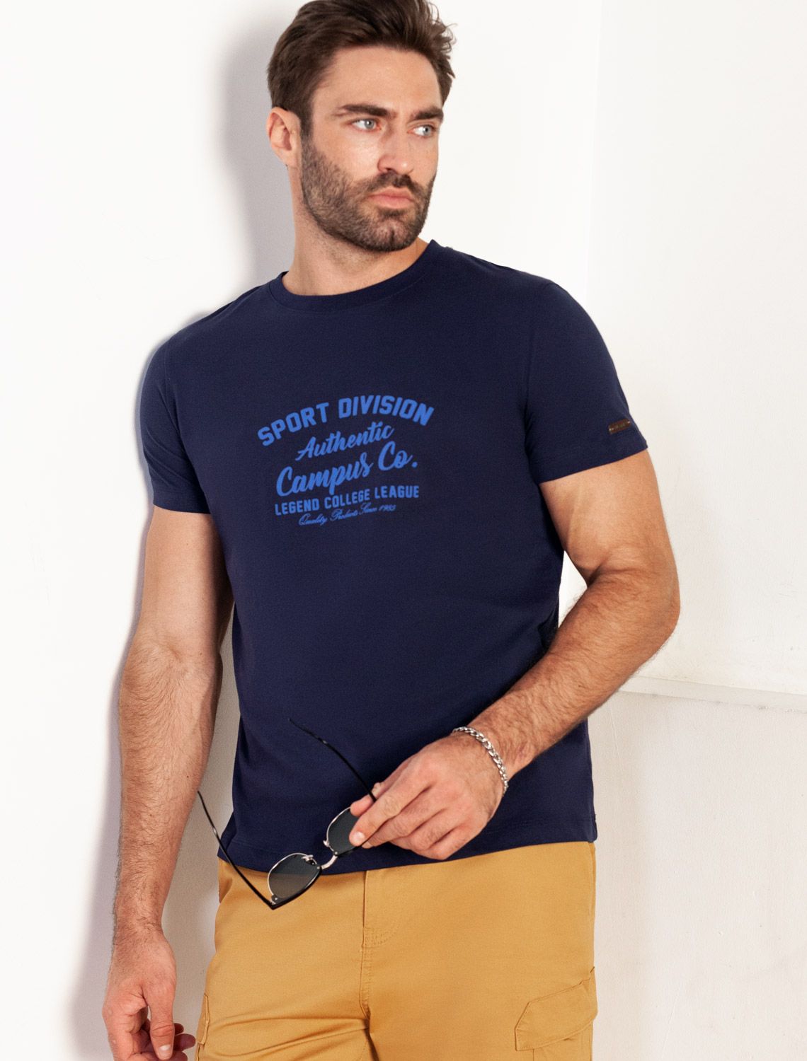 картинка Футболка мужская т.синий__sport division магазин Одежда+ являющийся официальным дистрибьютором в России 