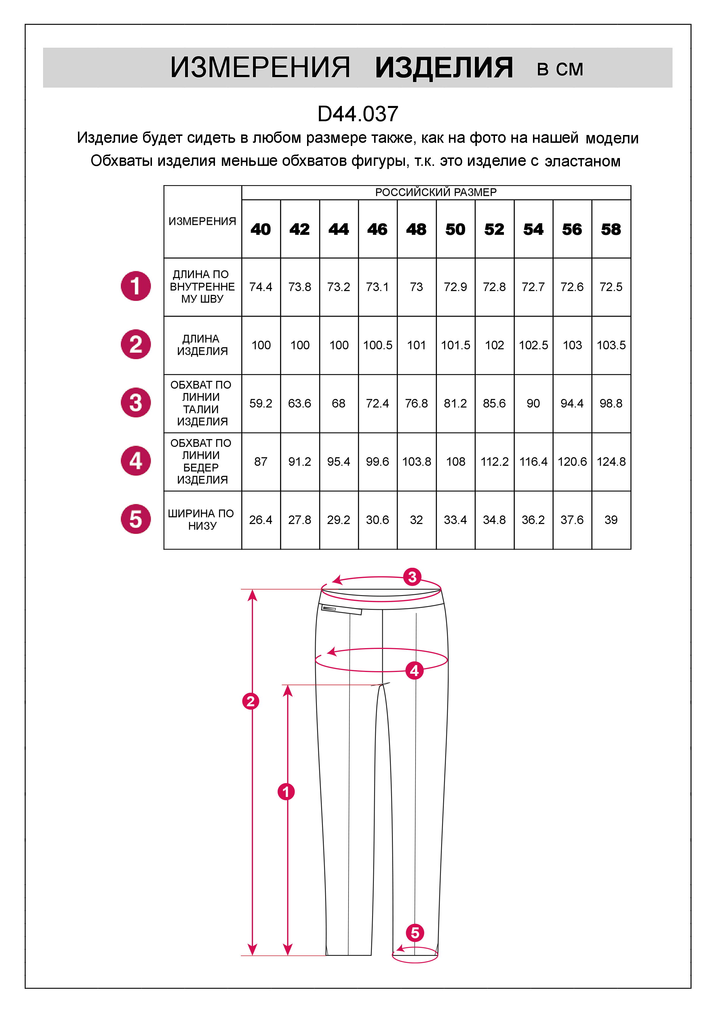 картинка Брюки женские синий от магазина Одежда+