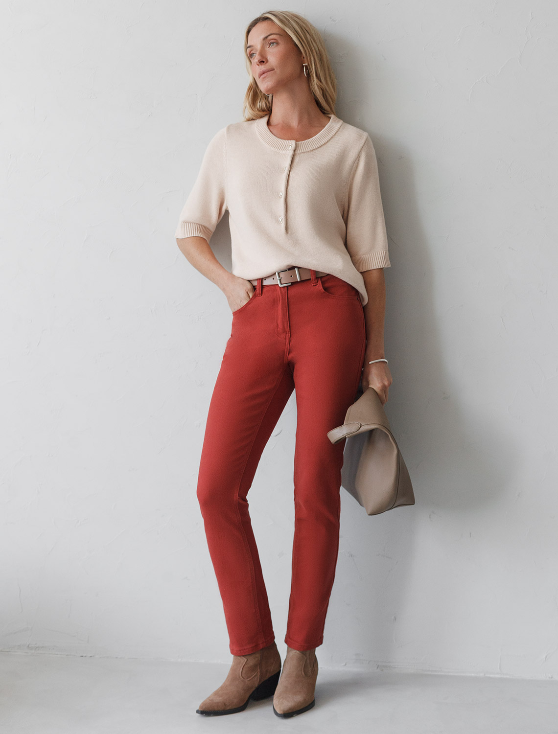 картинка Брюки женские кирпичный от магазина Одежда+