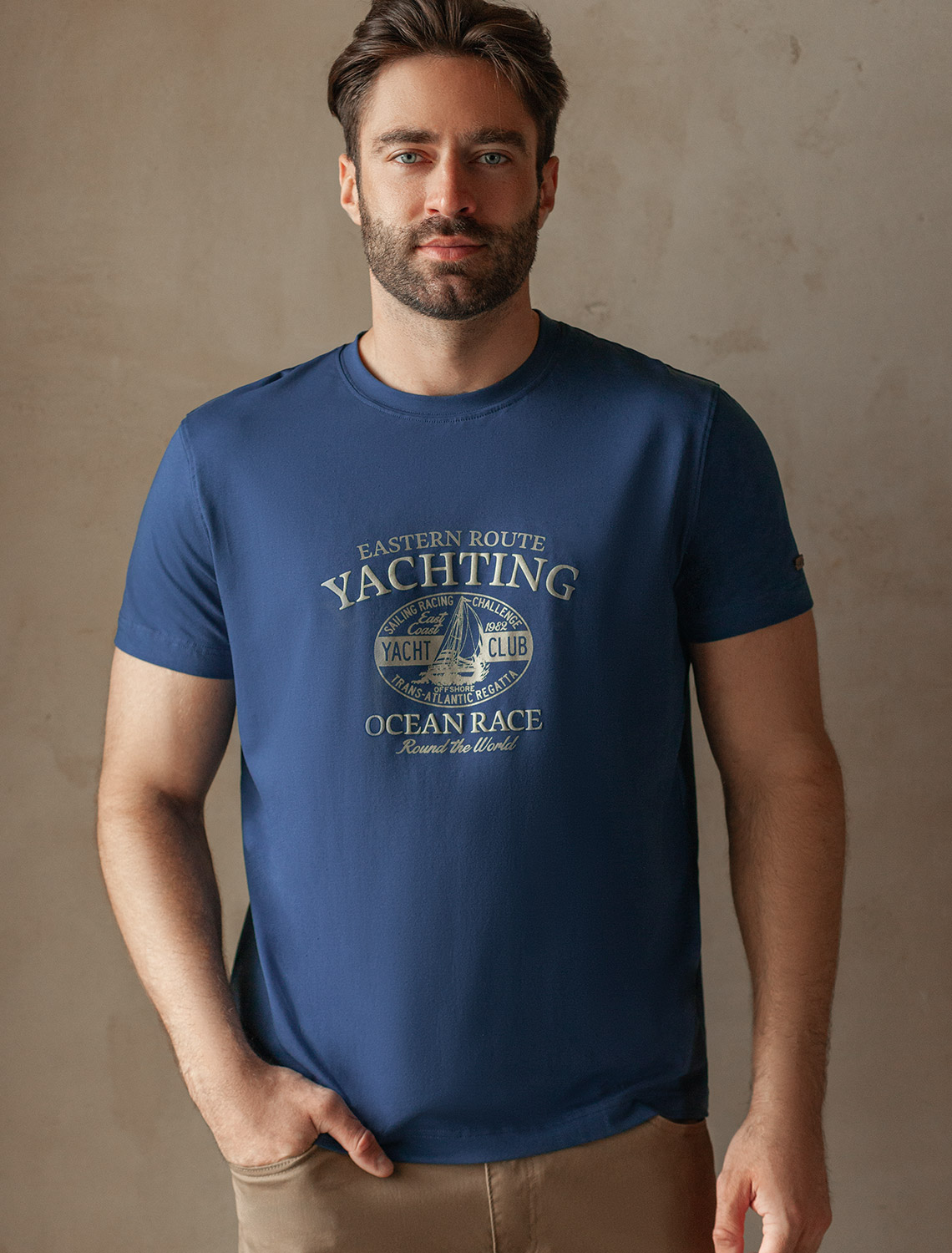 картинка Футболка мужская т.синий_yachting от магазина Одежда+
