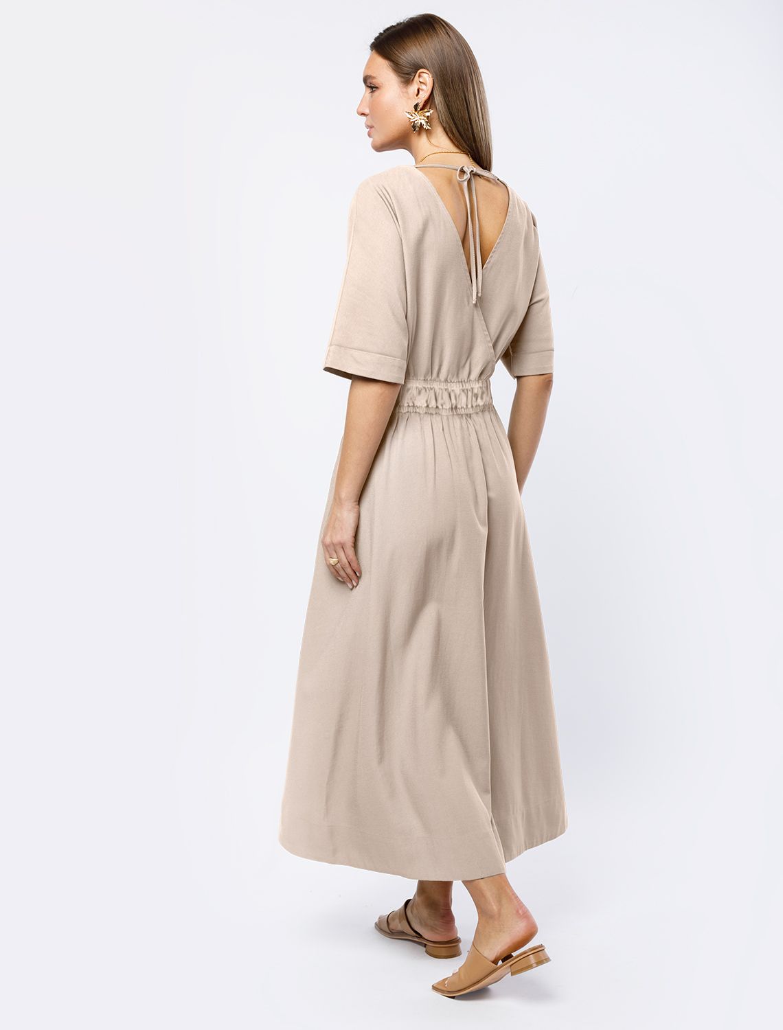 картинка Платье женское светло-бежевый от магазина Одежда+