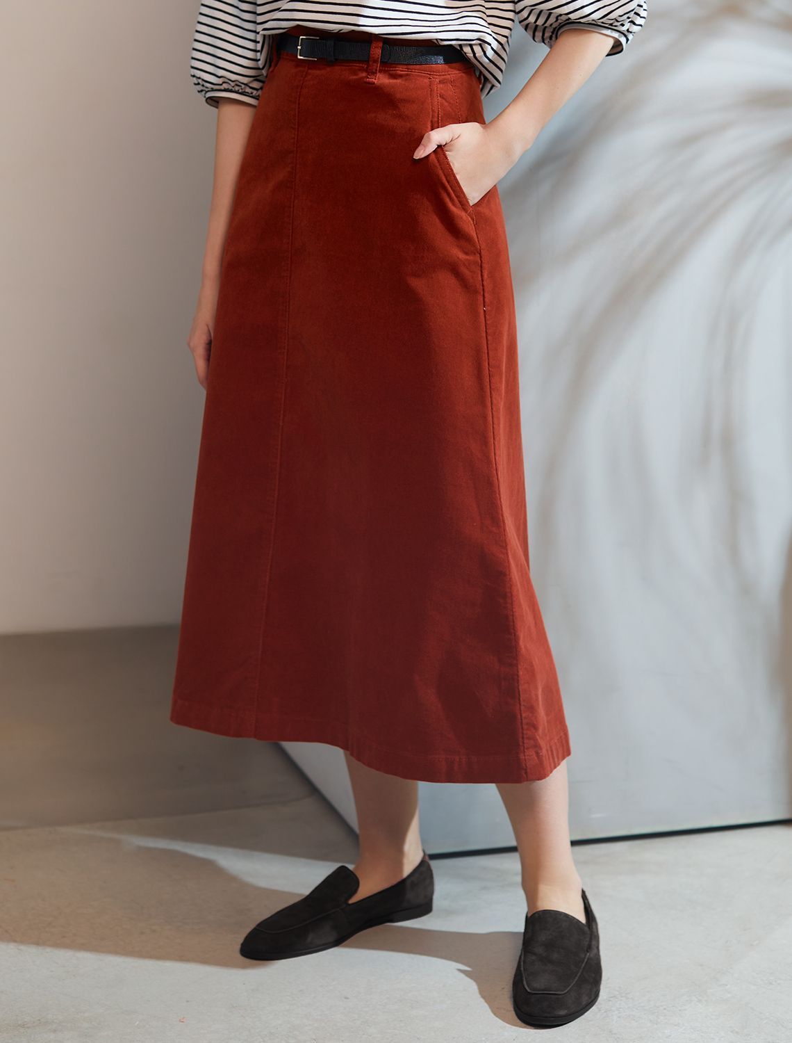 картинка Юбка женская терракотовый магазин Одежда+ являющийся официальным дистрибьютором в России 