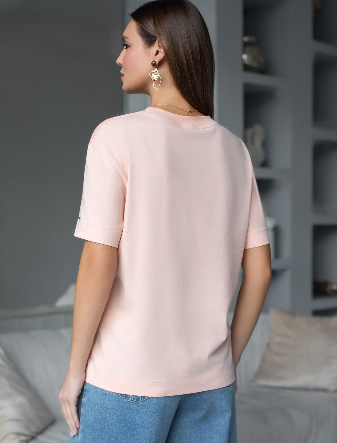 картинка Футболка женская пудра_vibe от магазина Одежда+