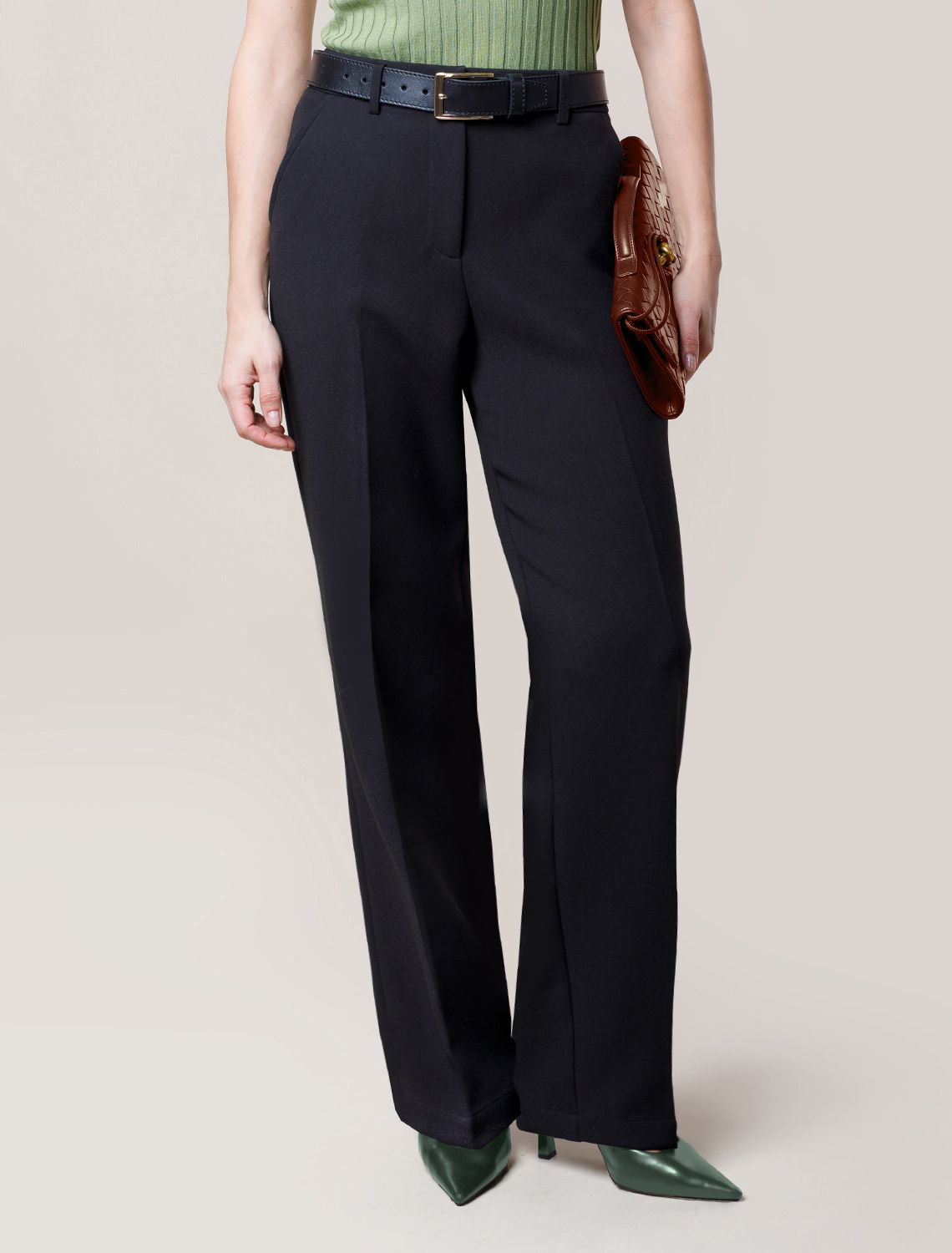 картинка Брюки женские черный магазин Одежда+ являющийся официальным дистрибьютором в России 