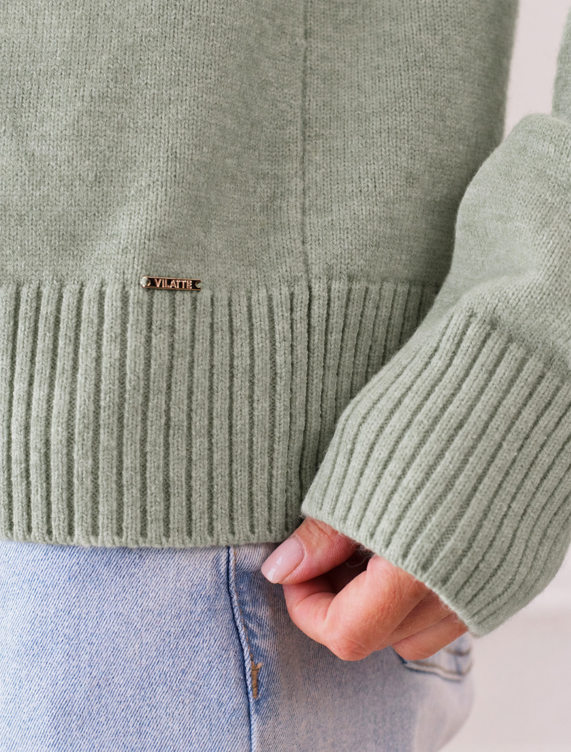 картинка Джемпер женский светло-нефритовый магазин Одежда+ являющийся официальным дистрибьютором в России 