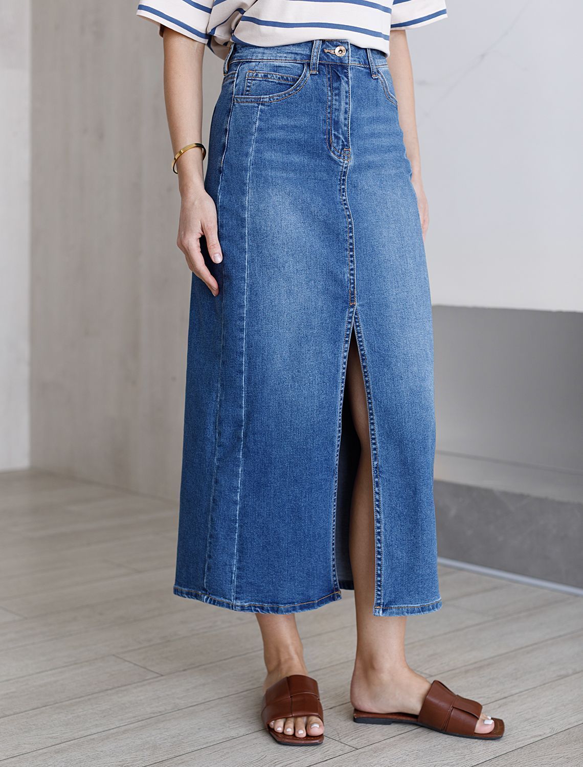 картинка Юбка женская синий магазин Одежда+ являющийся официальным дистрибьютором в России 