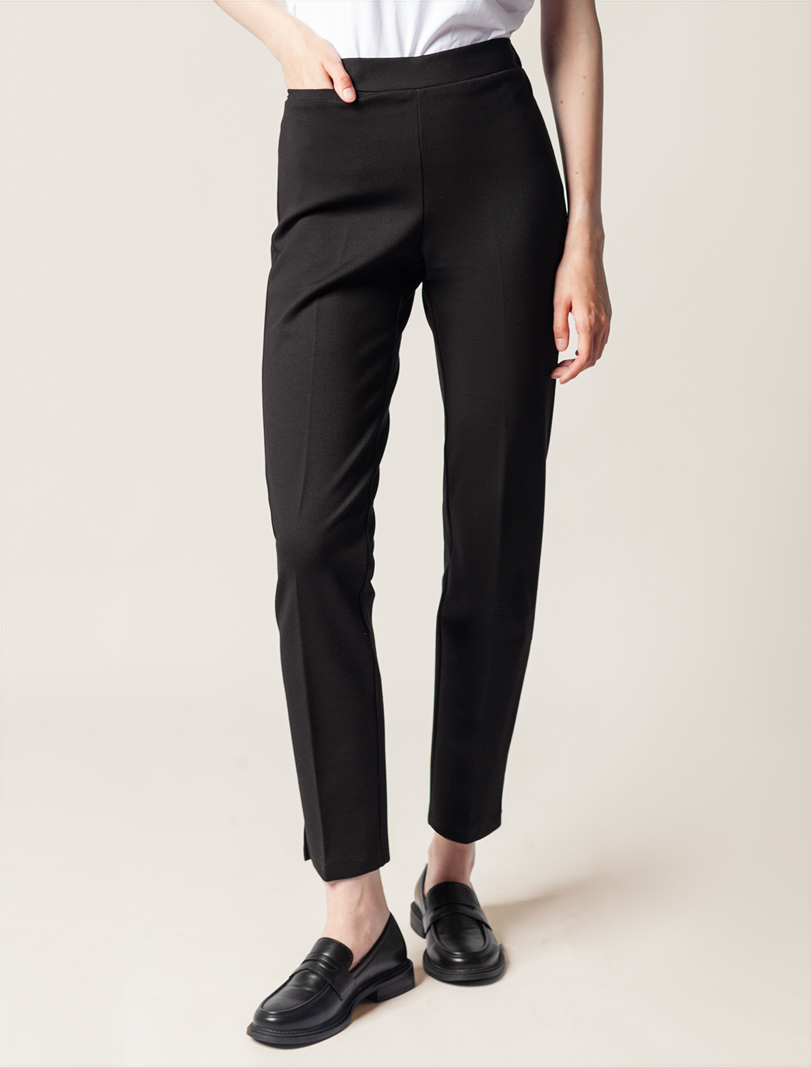 картинка Брюки женские черный магазин Одежда+ являющийся официальным дистрибьютором в России 