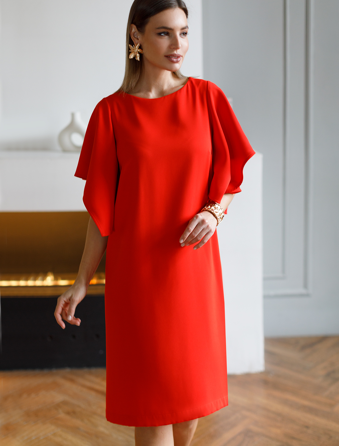 картинка Платье женское красный от магазина Одежда+