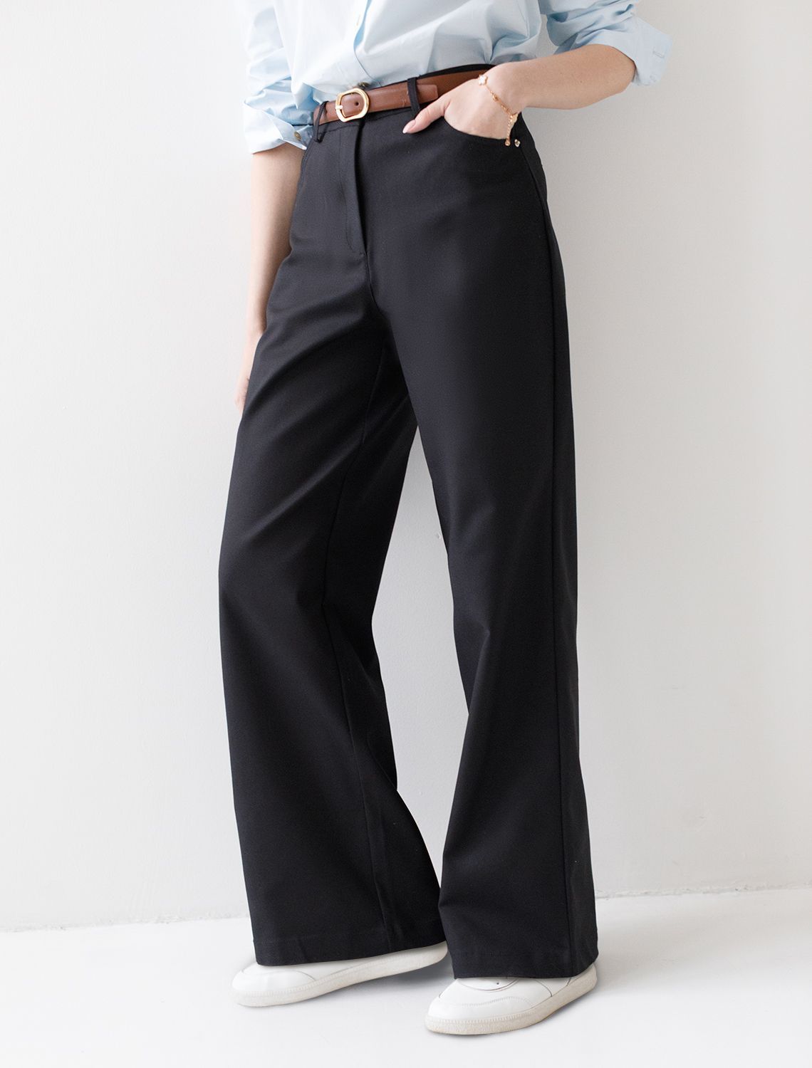 картинка Брюки женские черный магазин Одежда+ являющийся официальным дистрибьютором в России 