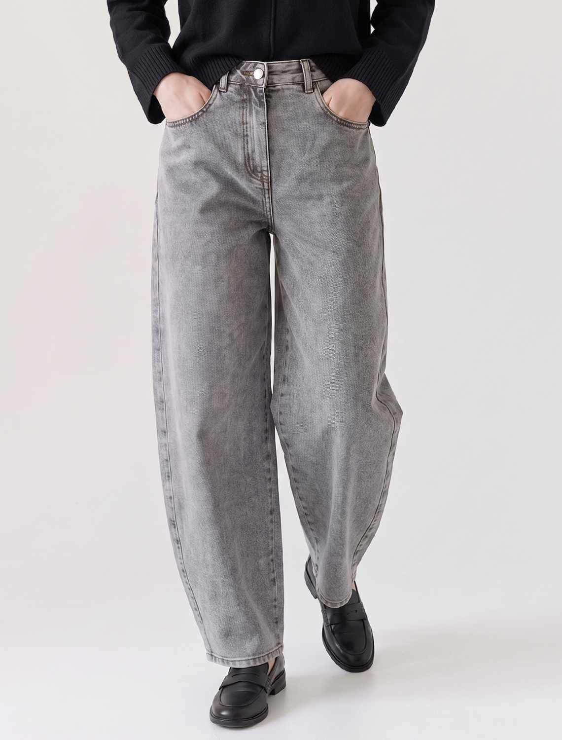 картинка Джинсы женские серый магазин Одежда+ являющийся официальным дистрибьютором в России 