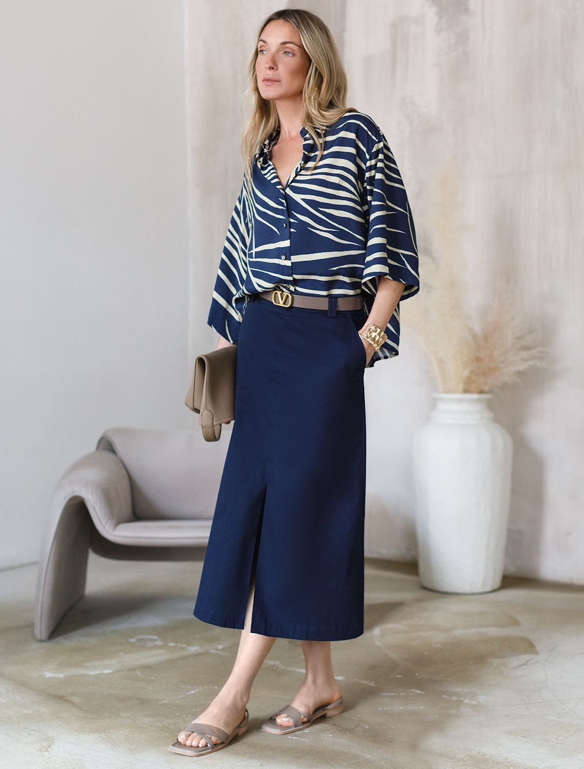 картинка Юбка женская синий магазин Одежда+ являющийся официальным дистрибьютором в России 