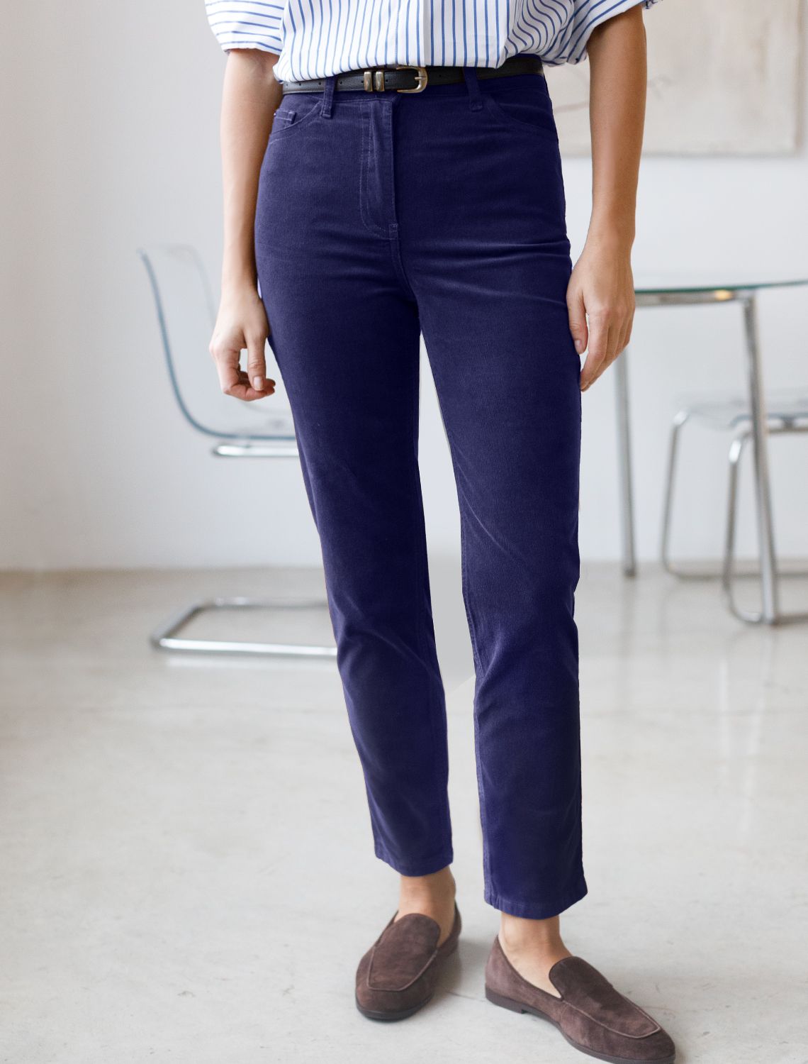 картинка Брюки женские синий магазин Одежда+ являющийся официальным дистрибьютором в России 