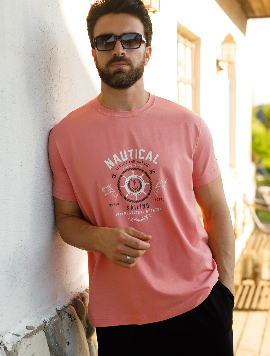 картинка Футболка мужская коралловый_regatta магазин Одежда+ являющийся официальным дистрибьютором в России 