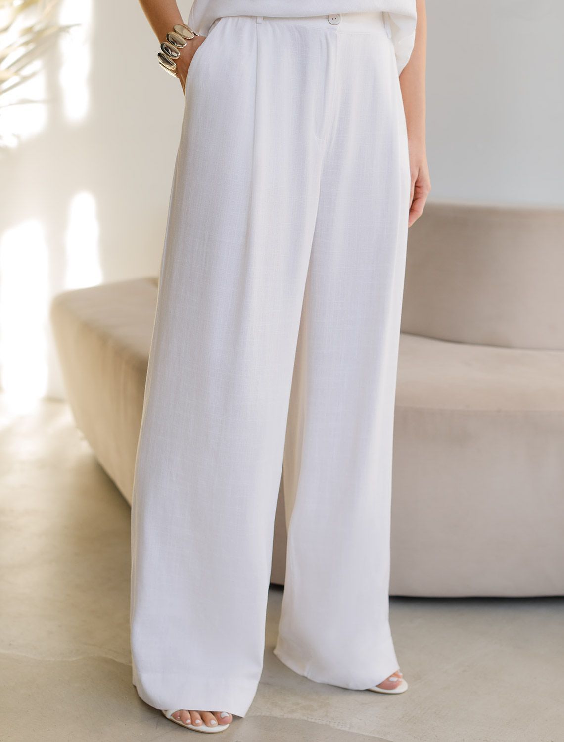 картинка Брюки женские белый магазин Одежда+ являющийся официальным дистрибьютором в России 