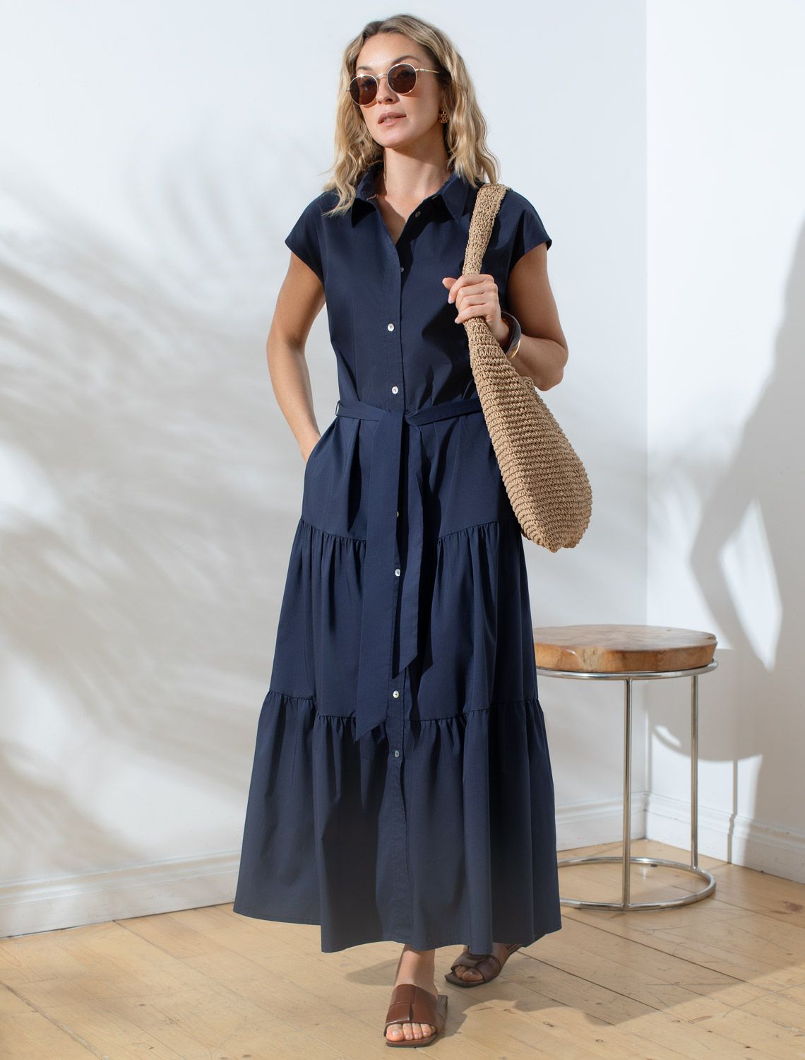 картинка Платье женское темно-синий магазин Одежда+ являющийся официальным дистрибьютором в России 