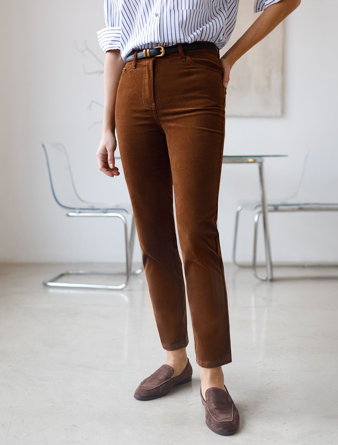 картинка Брюки женские светло-коричневый магазин Одежда+ являющийся официальным дистрибьютором в России 