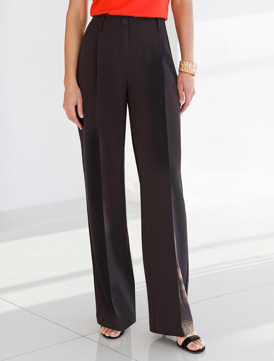 картинка Брюки женские черный магазин Одежда+ являющийся официальным дистрибьютором в России 