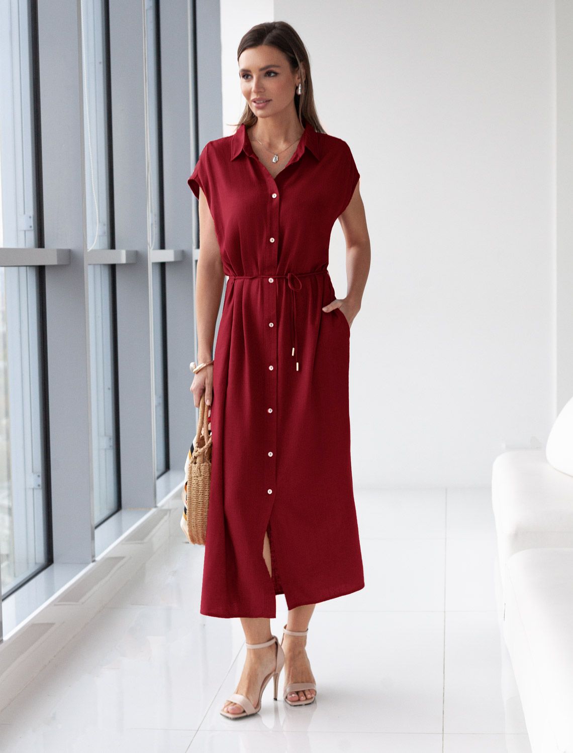 картинка Платье женское гранатовый магазин Одежда+ являющийся официальным дистрибьютором в России 