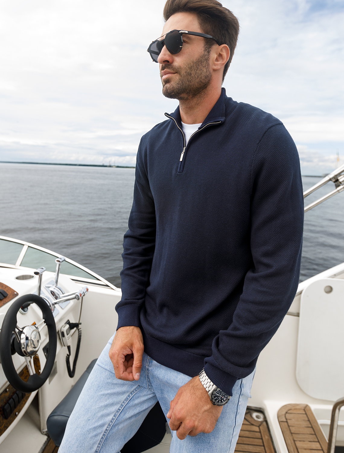 картинка Джемпер мужской темно-синий от магазина Одежда+