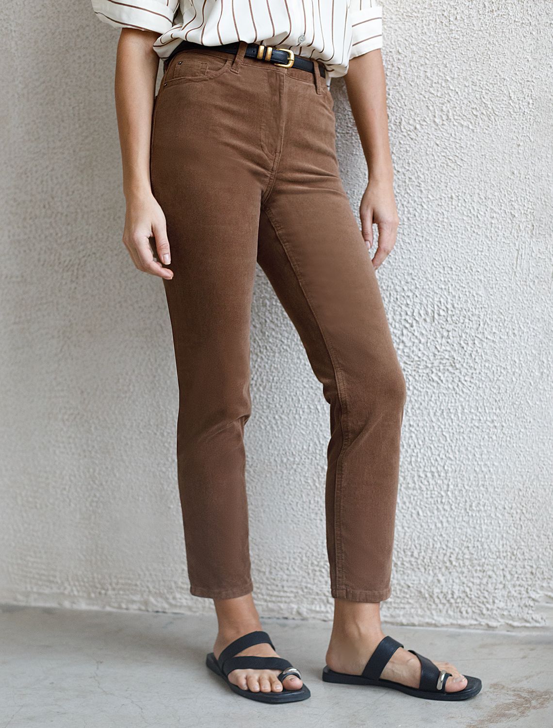 картинка Брюки женские светло-кофейный магазин Одежда+ являющийся официальным дистрибьютором в России 