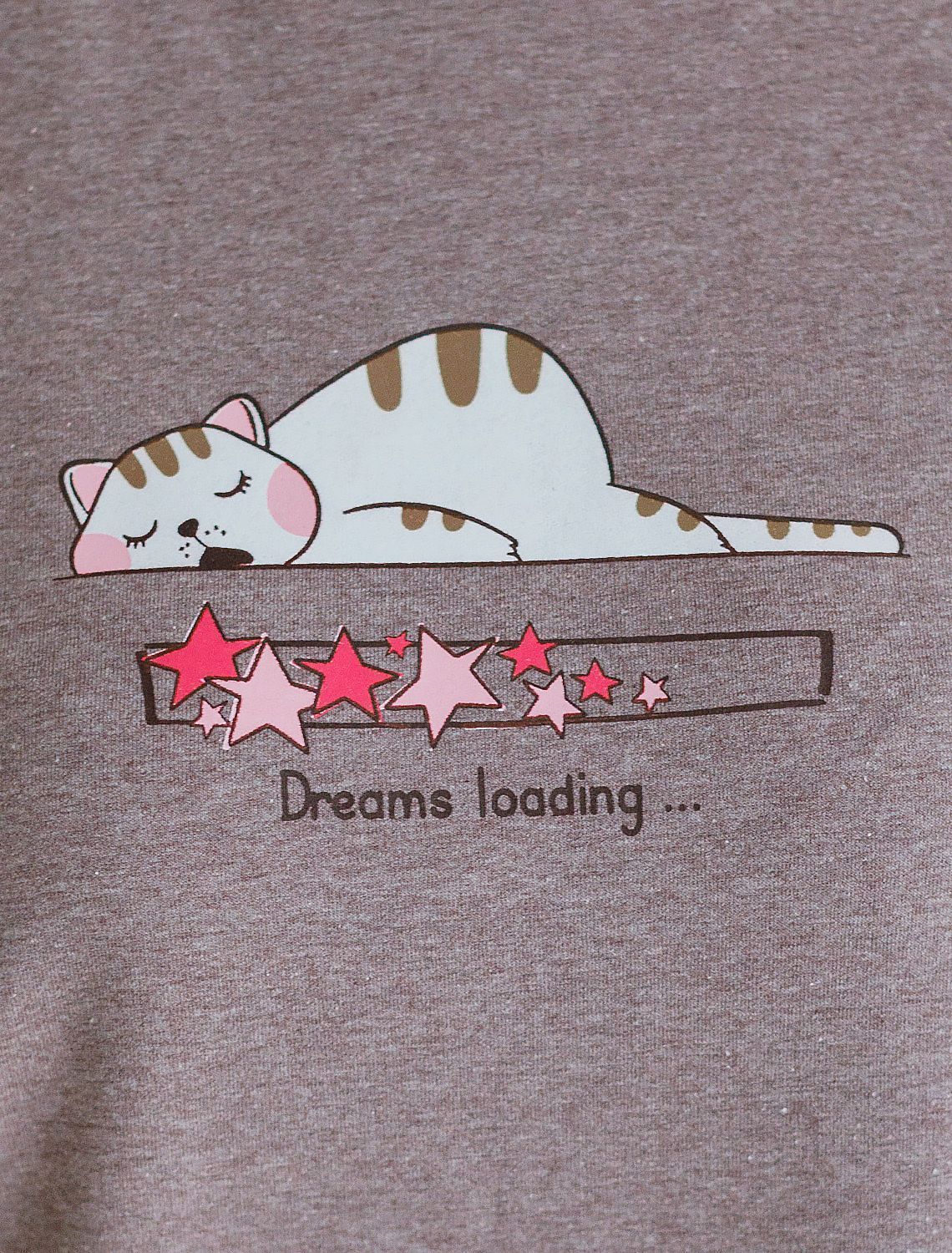 картинка Футболка женская т.кофейный меланж_dreams loading от магазина Одежда+
