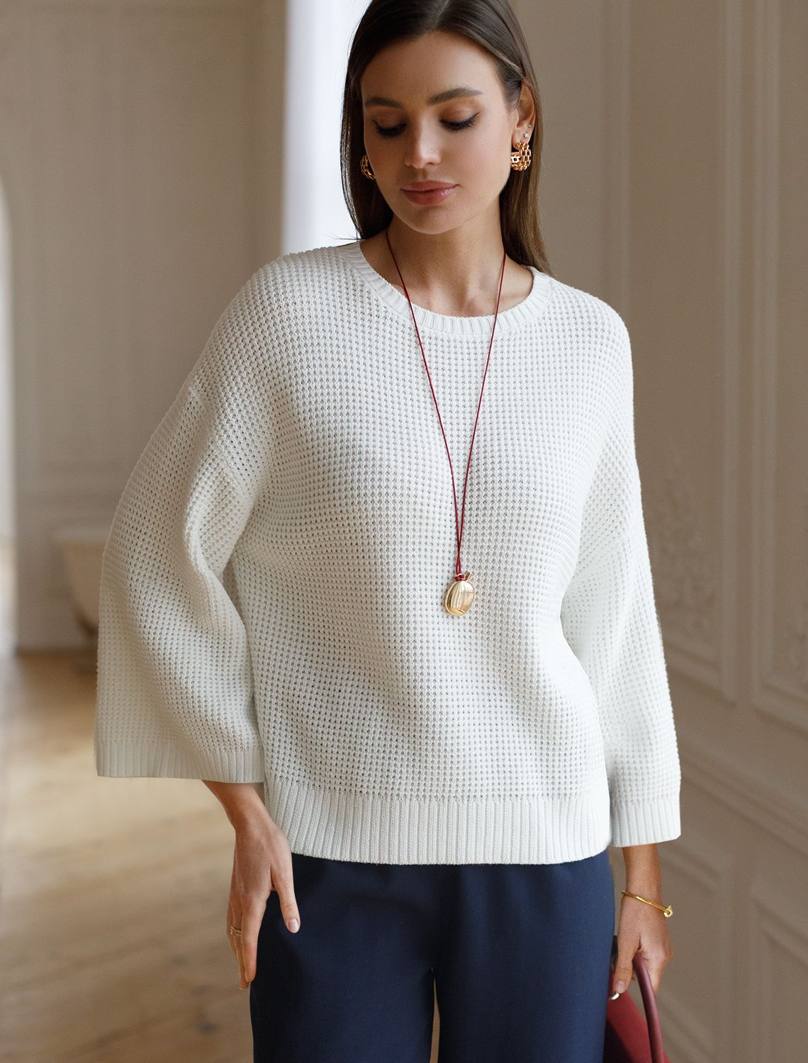 картинка Джемпер женский белый от магазина Одежда+