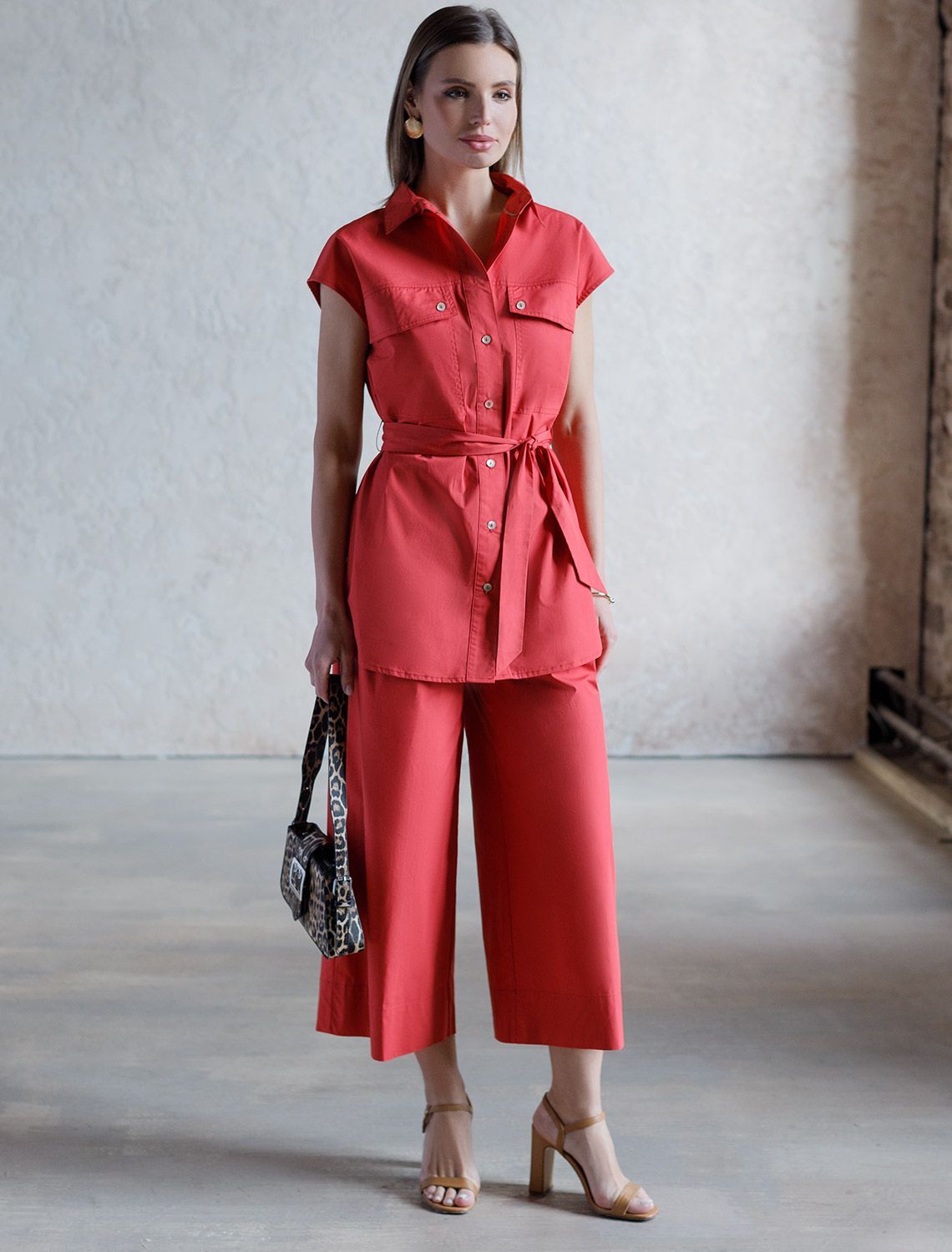 картинка Брюки женские темно-красный магазин Одежда+ являющийся официальным дистрибьютором в России 