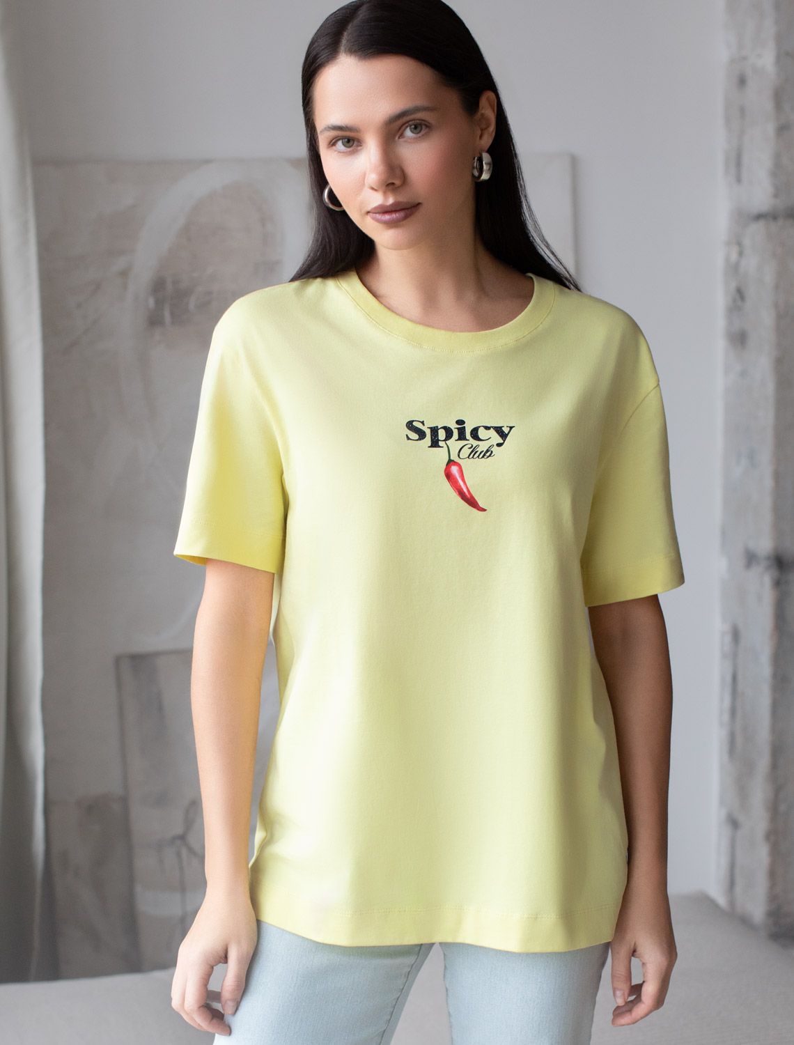 картинка Футболка женская лимонный_spicy от магазина Одежда+