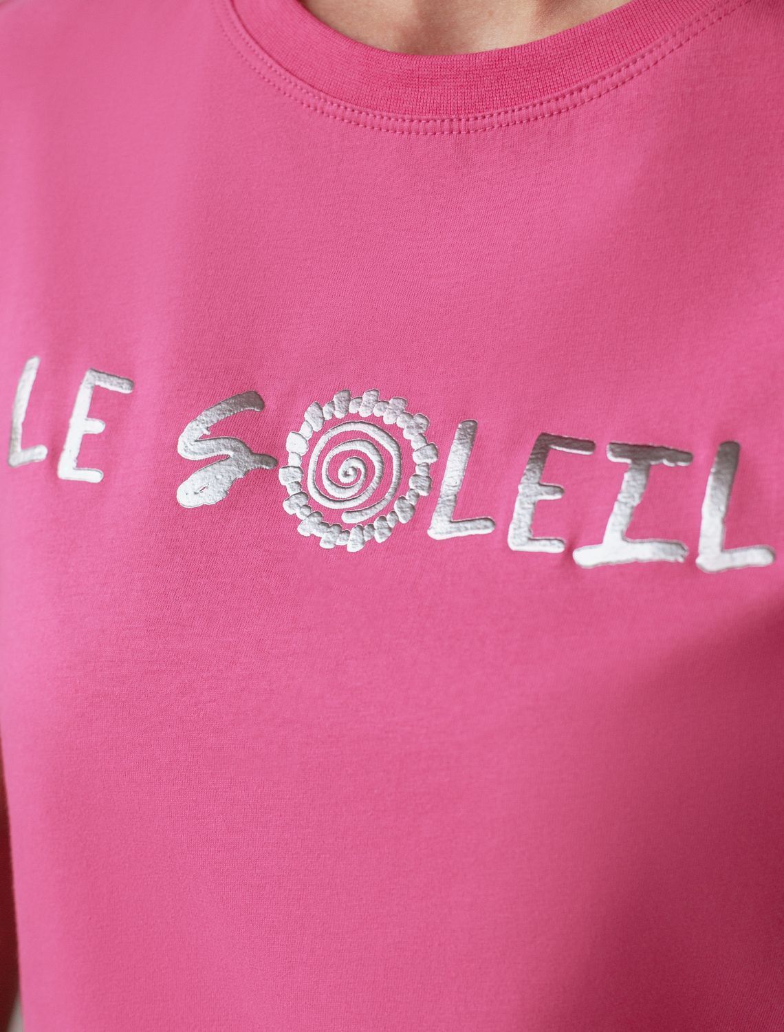 картинка Футболка женская розовая фуксия_le_soleil магазин Одежда+ являющийся официальным дистрибьютором в России 