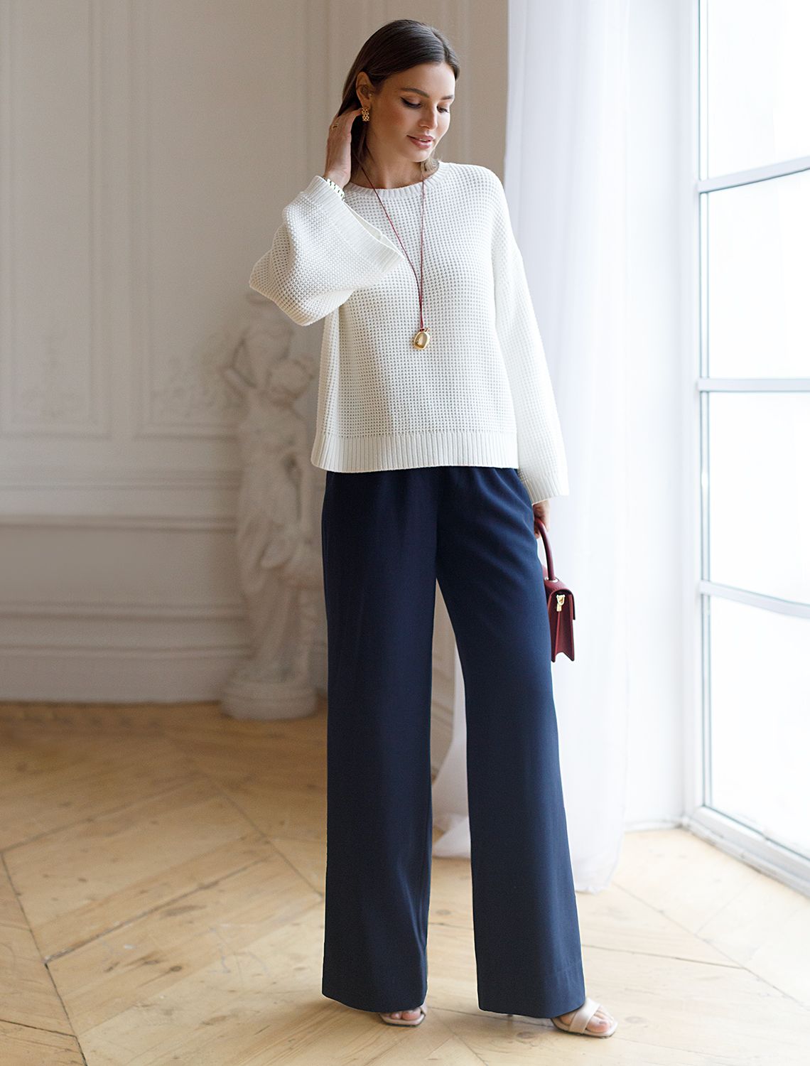 картинка Джемпер женский белый от магазина Одежда+