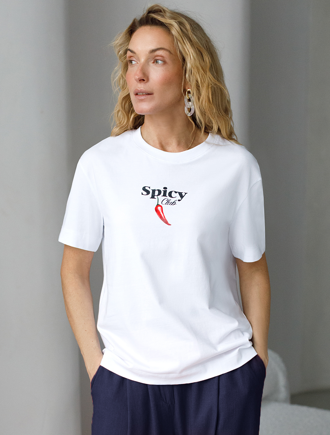 картинка Футболка женская белый_spicy от магазина Одежда+