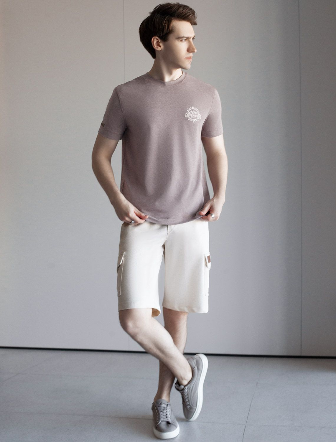 картинка Шорты мужские бежевый меланж от магазина Одежда+