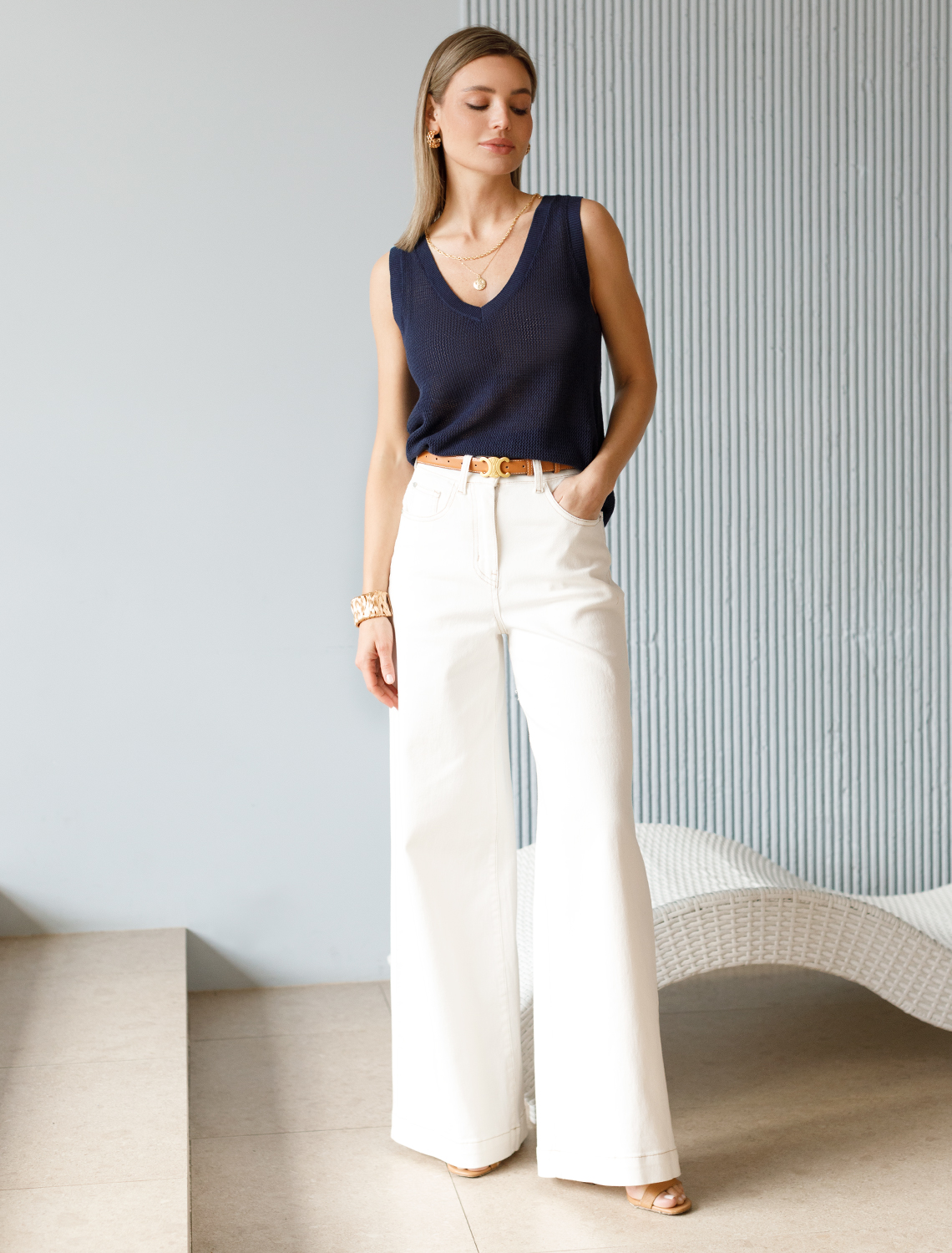 картинка Топ женский темно-синий от магазина Одежда+