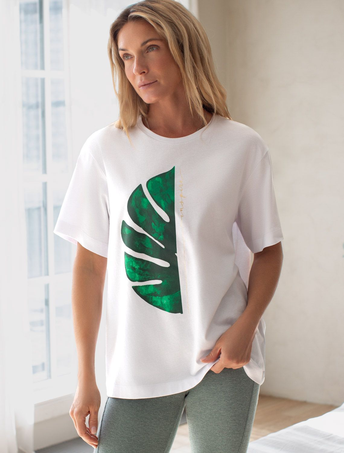 картинка Футболка женская белый_inspire от магазина Одежда+