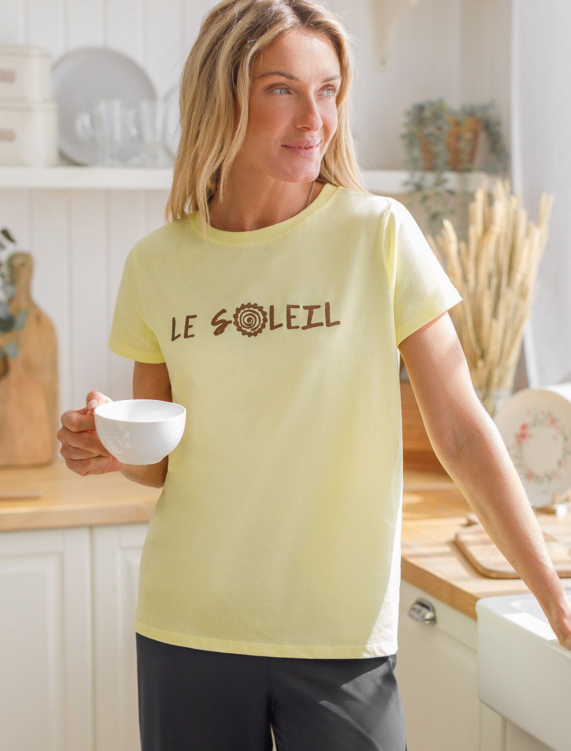 картинка Футболка женская лимонный_le_soleil от магазина Одежда+