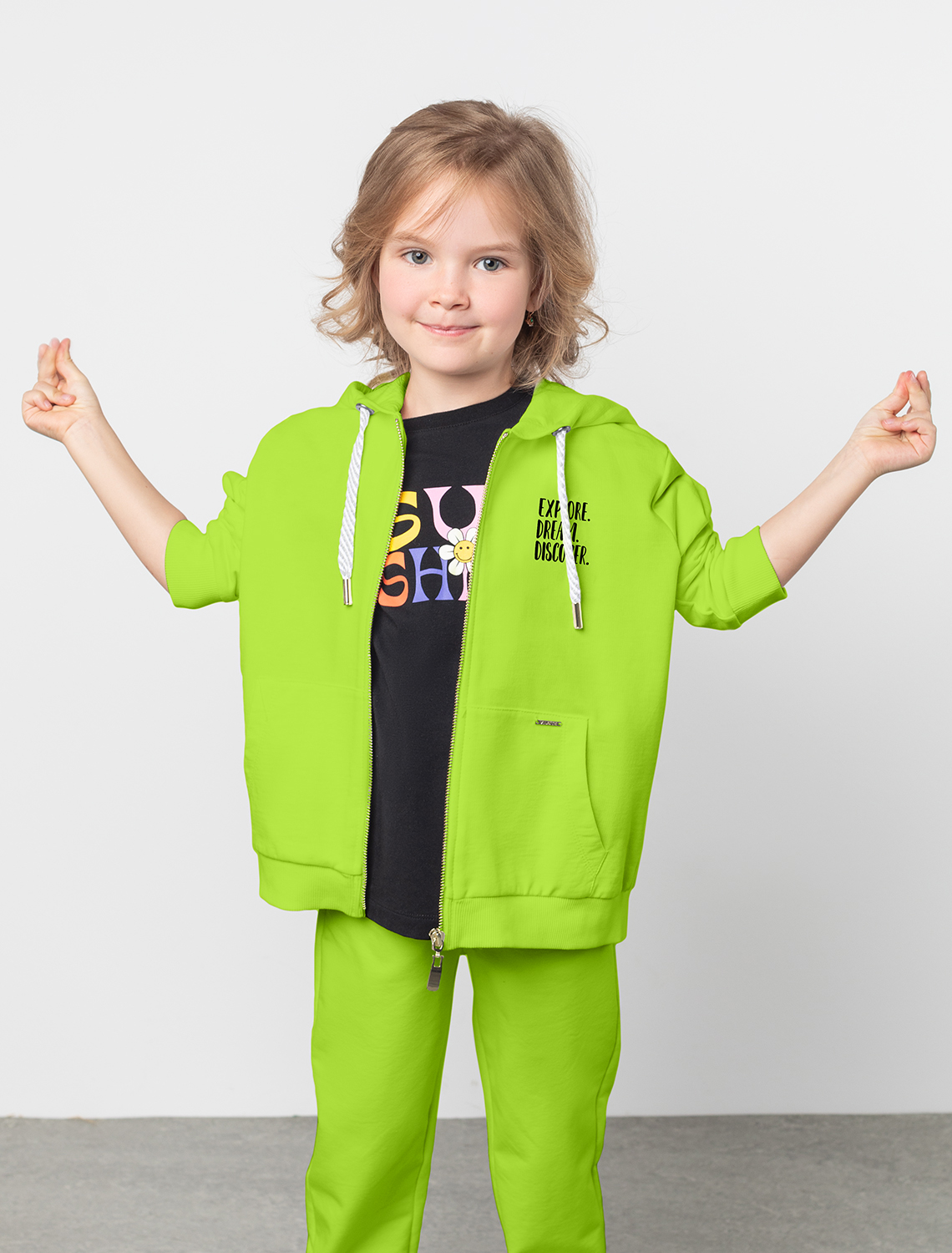 картинка Джемпер для девочки неон магазин Одежда+ являющийся официальным дистрибьютором в России 