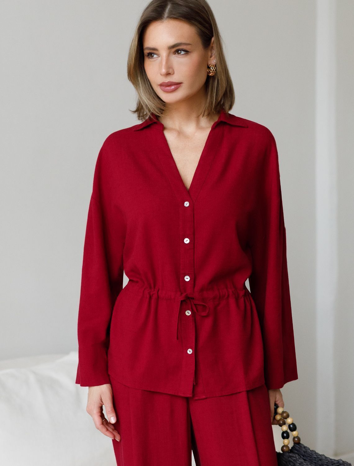 картинка Блузка женская гранатовый магазин Одежда+ являющийся официальным дистрибьютором в России 