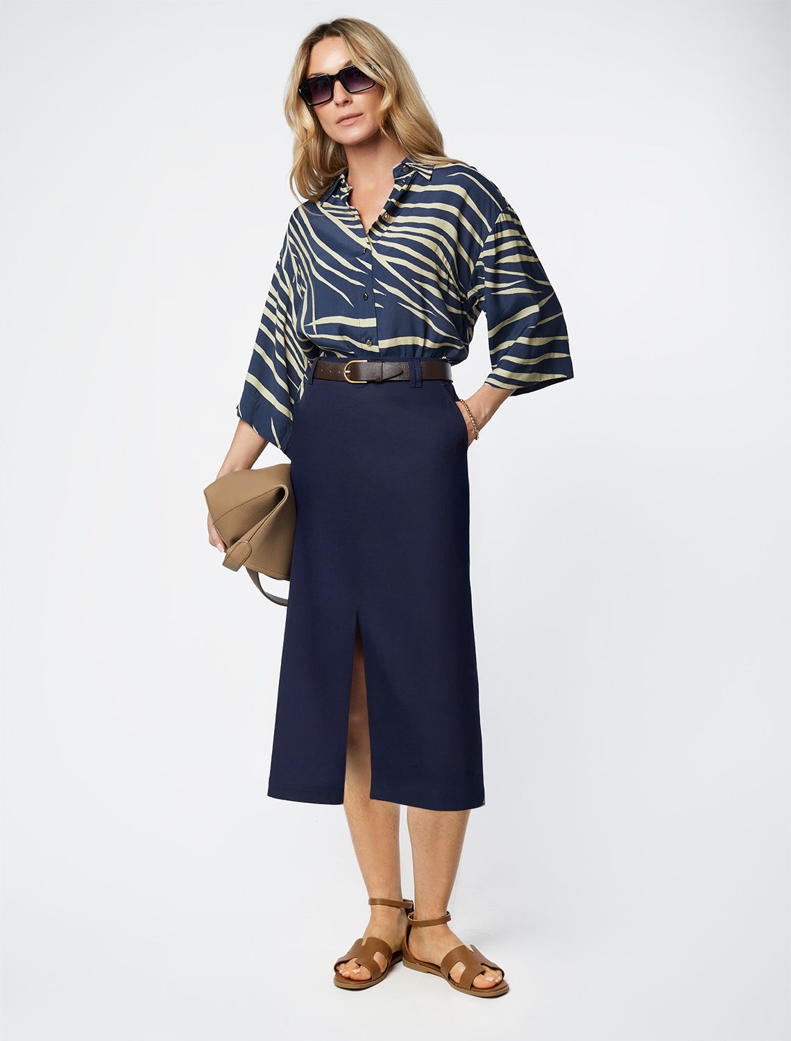 картинка Юбка женская синий от магазина Одежда+