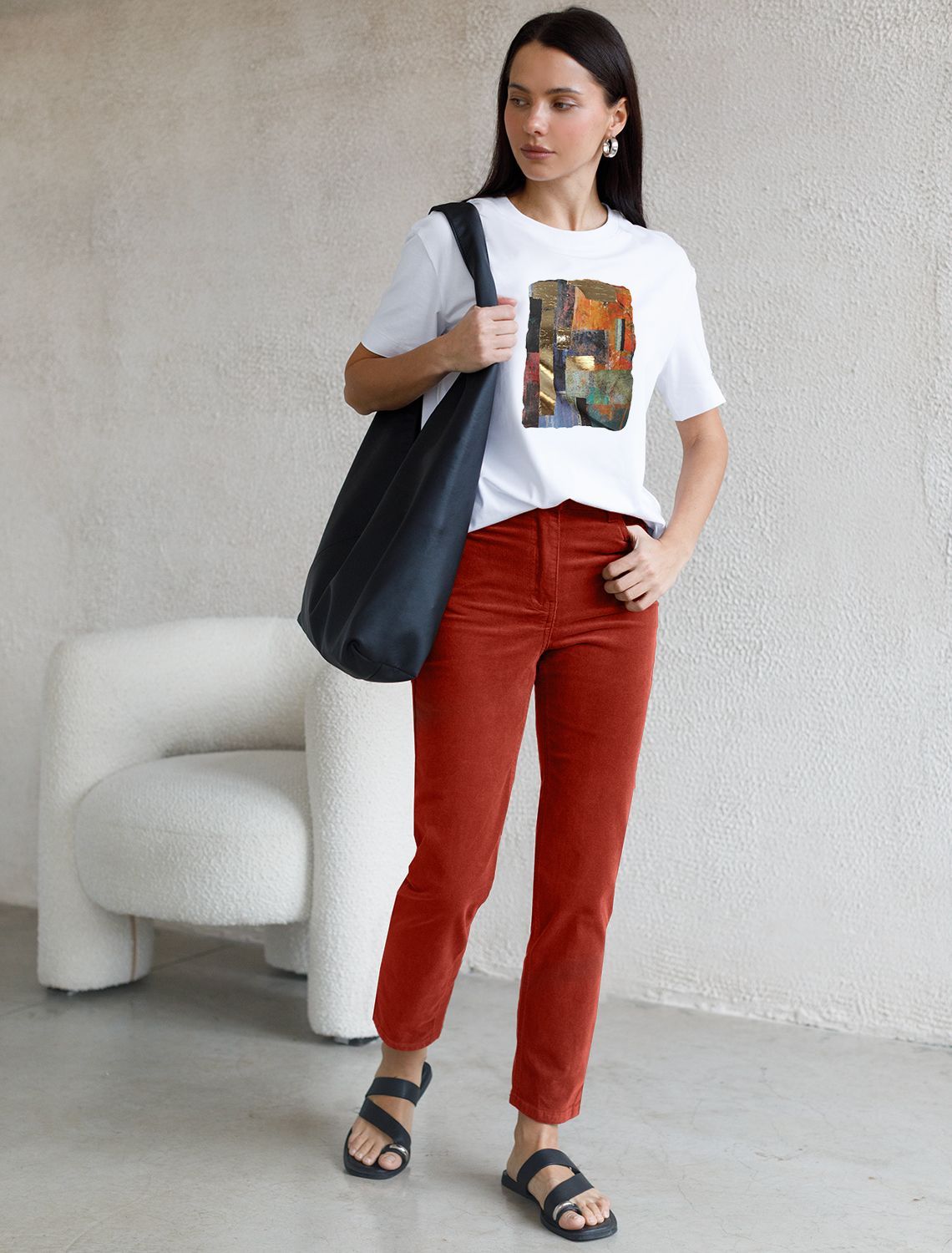 картинка Брюки женские терракотовый от магазина Одежда+