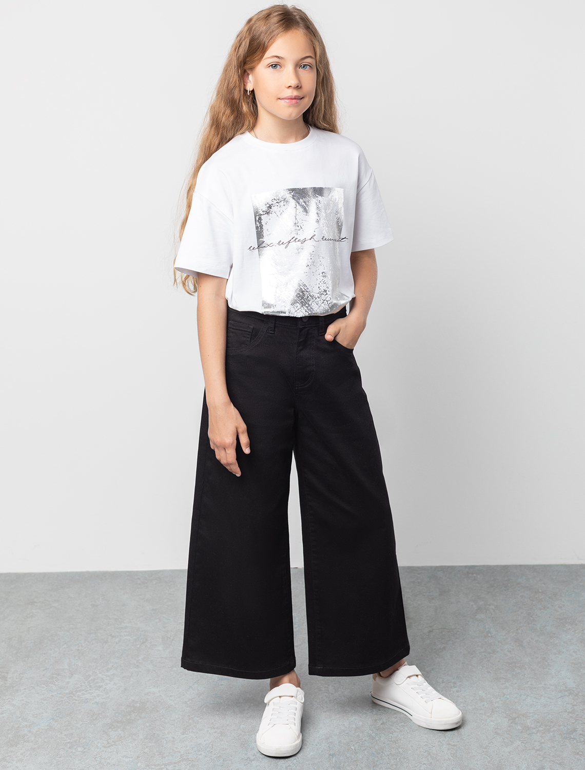 картинка Брюки для девочки черный от магазина Одежда+